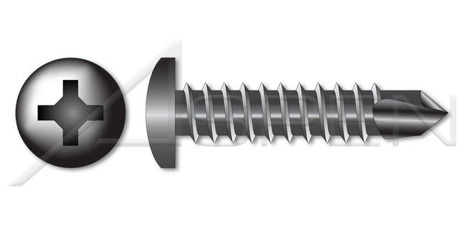 AISI 304 Stainless Steel (18-8) Type "A" Oval Square Drive Self-Tapping Sheet Metal Screw - Image 1