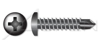 AISI 304 Stainless Steel (18-8) Type "A" Oval Square Drive Self-Tapping Sheet Metal Screw