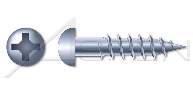 Round Phillips® Drive Undersized Body Steel Zinc Plated Wood Screw - Image 1