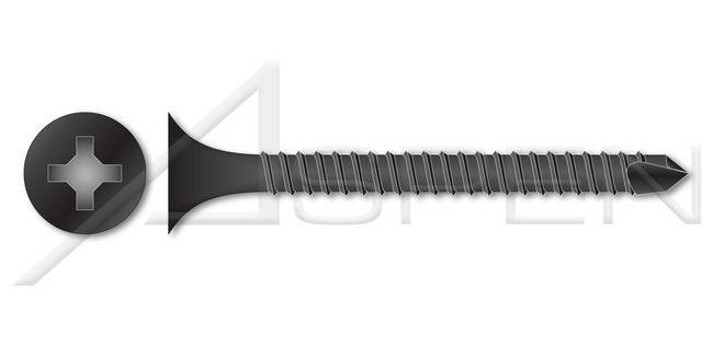 Steel Black Phosphate Self-Drilling Point Bugle Phillips® Drive Fine Thread Drywall Screw - Image 1