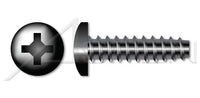 Steel Black Oxide and Waxed Pan Phillips® Drive 48-2 Thread Trilobe Thread Rolling Screw for Plastics