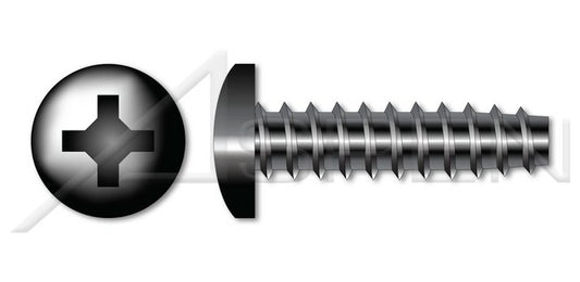 Steel Black Oxide and Waxed Pan Phillips® Drive 48-2 Thread Trilobe Thread Rolling Screw for Plastics - Image 1