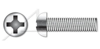 AISI 316 Stainless Steel 82 Degree Countersink Oval Phillips® Drive Full Thread Machine Screw