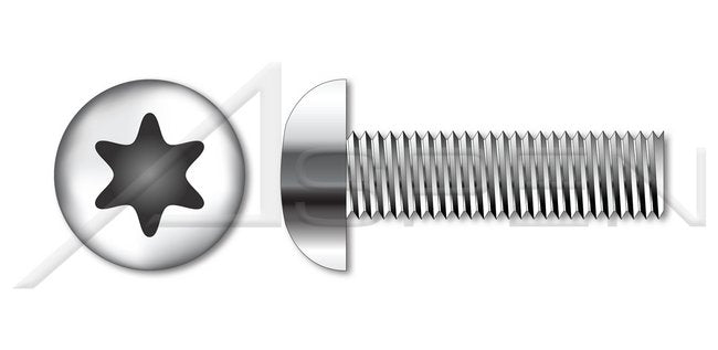 A2 Stainless Steel 6Lobe Torx® Drive Full Thread Button Head Cap Screw - Image 1