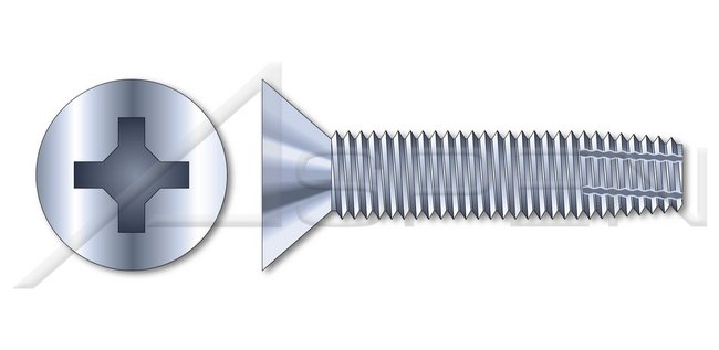 Steel Zinc Plated Type "F" Flat Head Phillips® Drive Thread Cutting Screw - Image 1