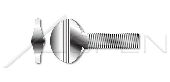 AISI 304 Stainless Steel (18-8) Type "B" Spade Head No Shoulder Thumb Screw - Image 1