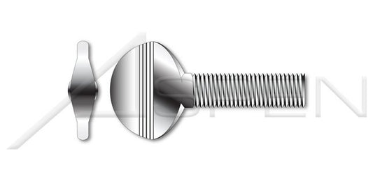 AISI 304 Stainless Steel (18-8) Type "B" Spade Head No Shoulder Thumb Screw - Image 1