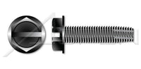 Steel Black Oxide Type "F" Hex Slotted Indented Washer Head Thread Cutting Screw