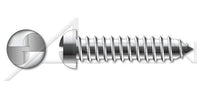 AISI 304 Stainless Steel (18-8) Flat Phillips® Drive Full Thread Hi-Lo Self-Tapping Sheet Metal Screw