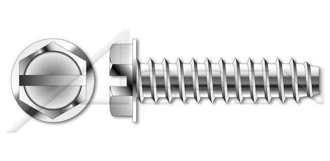 Steel Black Oxide Type "AB" Hex Indented Washer Phillips® Drive Self-Tapping Sheet Metal Screw - Image 1