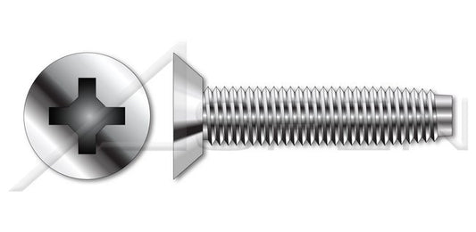 18-8 Stainless Steel Passivated and Waxed Flat Undercut Phillips® Drive Trilobe Thread Rolling Screw for Metals - Image 1