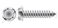 Steel Zinc Plated Hex Slotted Indented Washer Head 1/4 Inch (in) A/F Needle Point Self-Piercing Screw