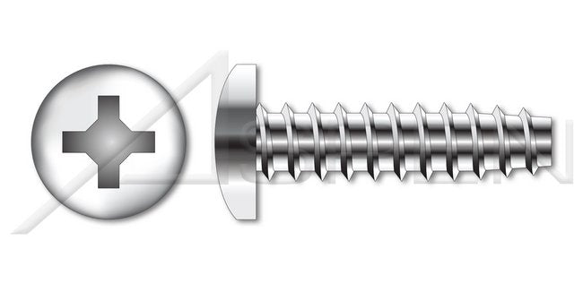 18-8 Stainless Steel Passivated and Waxed Pan Phillips® Drive 48-2 Thread Trilobe Thread Rolling Screw for Plastics - Image 1