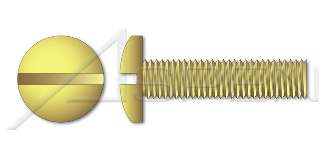 Brass Pan Phillips® Drive Full Thread Metric Machine Screw - Image 1