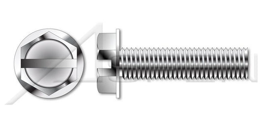 410 Stainless Steel Passivated and Waxed Hex Indented Washer Head Slotted Drive Trilobe Thread Rolling Screw for Metals - Image 1