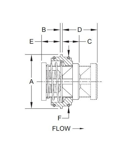 SC Style Sanitary Cartridge Check Valve - 2-1/2" Line, 1.50 psi Standard Pressure - Image 2