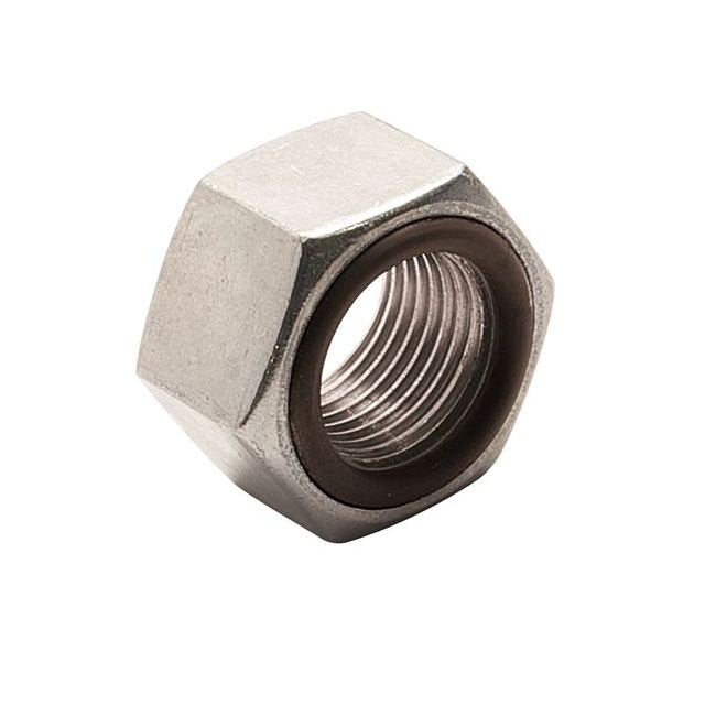 M12 Stainless Steel Hex Flange Seal Nut with Viton O-Ring - Image 1