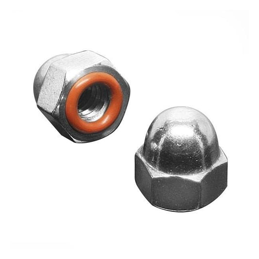Stainless Steel Acorn Nut with Silicone O-Ring M4 - Image 1