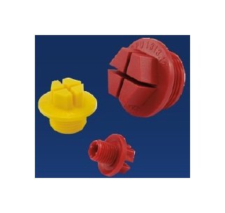 Red Polypropylene Sealing Plug for Unified/Straight Threads - Image 1