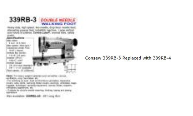 Consew Model 339RB-4-1 Sewing Machine - Image 2