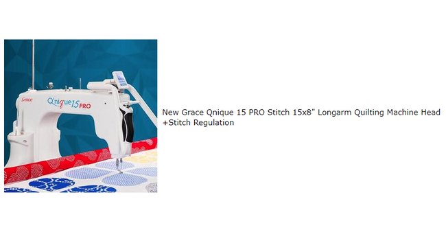 Grace Qnique 15PRO Longarm Quilting Machine - Image 2