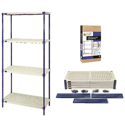 Heavy-Duty 36x18 Wire Plastic Mat Shelving Unit - Image 1