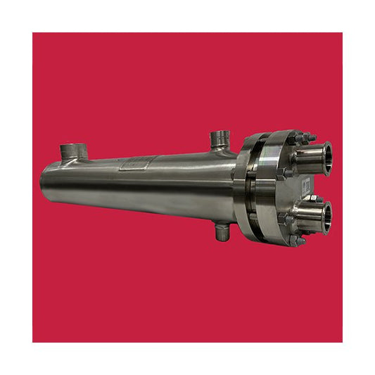 Enerquip 4" x 54" Shell and Tube Heat Exchanger, 316L/304L SS, 1.5" TC - Image 1