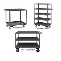 Heavy-Duty 2-Shelf Stock Cart with 26-11/16" Shelf Clearance