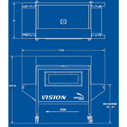 ARPAC VT122248 Vision Series Shrink Tunnel with Mesh Belt Conveyor - Image 2