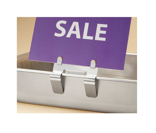 Stainless Steel Pan Clip - Sign & Literature Holder - Image 1