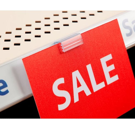 Info Strip Universal Flush Sign Holders - Clear PVC Gripper Fins - Image 1