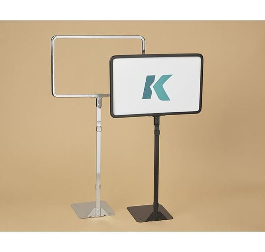 Adjustable 7" Frame Height Painted Black Metal Sign Frame - Image 1