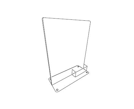 T-Style Sign Holder with Business Card Pocket – 8.5x11" - Image 2