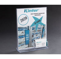 T-Style Sign Holder with Business Card Pocket – 8.5x11"