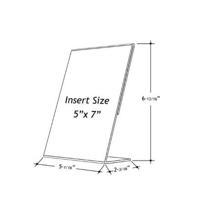 Megastore 5x7 Acrylic Slant Back Sign Holder - Image 2