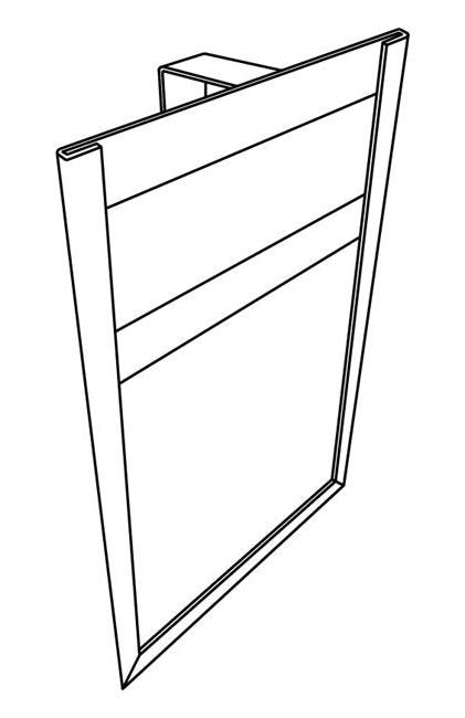 Produce Bin Overhanging Sign Frame - Edge Fits 1-1/2'' Thick - Image 2