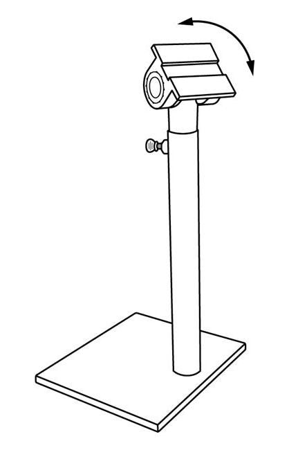 Ratcheting Track Sign Holder with Rectangular Base - Image 2