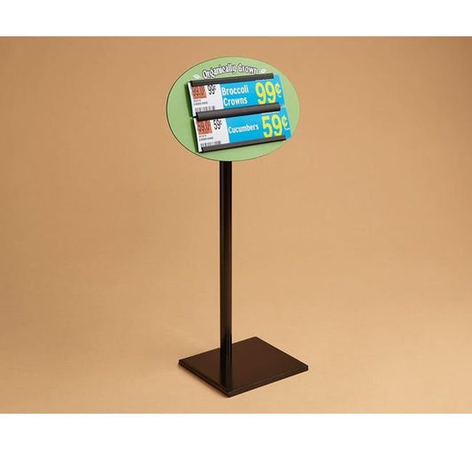 Ratcheting Track Sign Holder with Rectangular Base - Image 1
