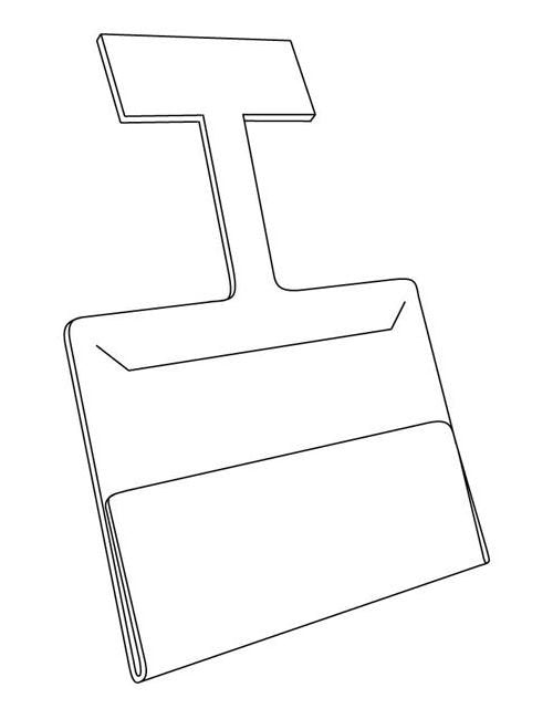 Clear PVC Channel Wobbler Sign Holder - Pocket Style, 8" - Image 2