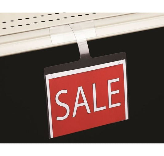 Clear PVC Channel Wobbler Sign Holder - Pocket Style, 8" - Image 1