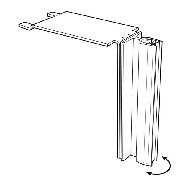 Adjustable Grip Capacity Metal Shelf-Top Sign Holder with Hinge - Image 2