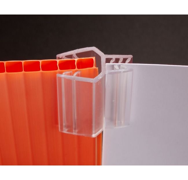 1" Clear Gripper H Clip for Wire Fixtures - Image 1