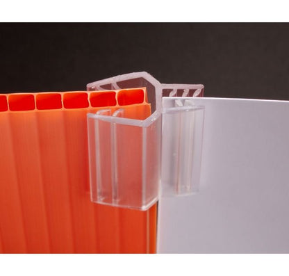 1" Clear Gripper H Clip for Wire Fixtures - Image 1