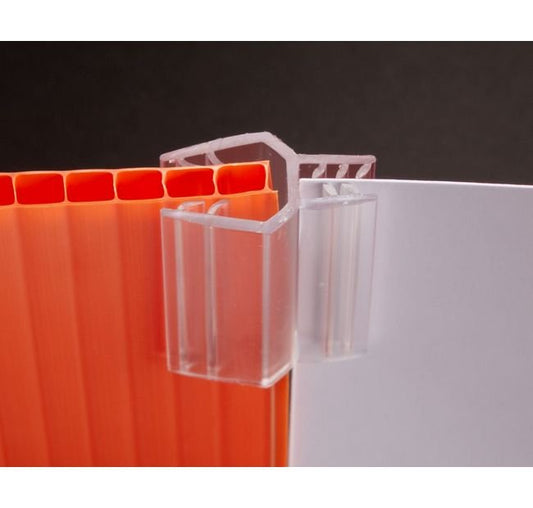 1" Clear Gripper H Clip for Wire Fixtures - Image 1