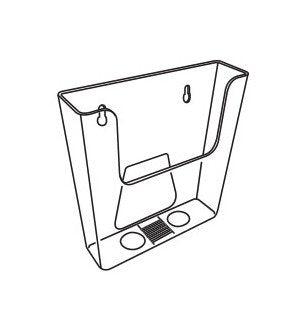 Crystal Clear 6-1/4" Width Rigid Wall Mount Literature Holder - Image 2