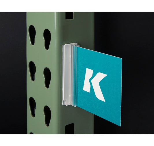 0.100" Capacity Square-Hole Warehouse Upright Sign Holder - Image 1