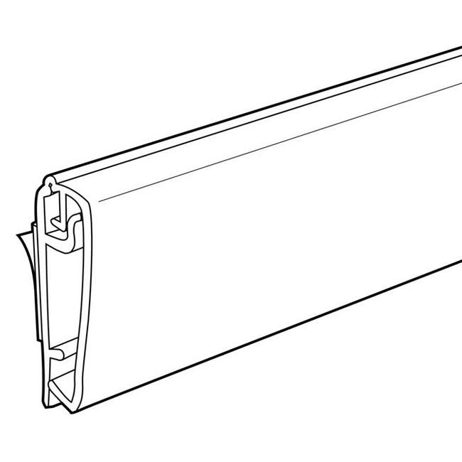 Black Front Load PVC Sign Frame Rail - 48" - Image 1