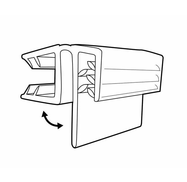 Flush Sign Holder with Hinged Gripper - Image 2