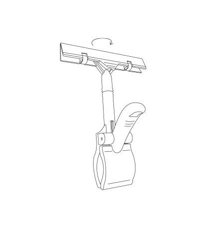 White Spring Clip-On Rotating Thumb Sign Holder - Pack of 10 - Image 2