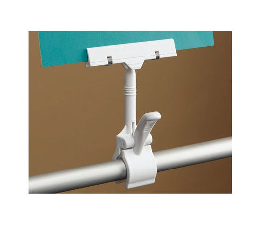 White Spring Clip-On Rotating Thumb Sign Holder - Pack of 10 - Image 1